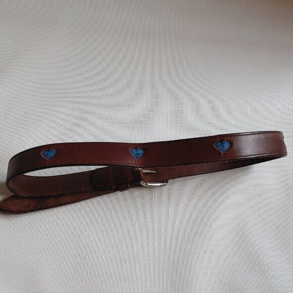 NORTHERN REFLECTIONS DENIM HEART LEATHER BELT Women's Size Medium Made i… - Picture 7 of 7